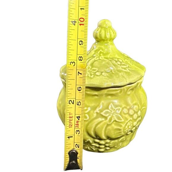 Vintage Lenox Ceramic Handcrafted Lidded Trinket Jar Green Japan 4” - Picture 14 of 14